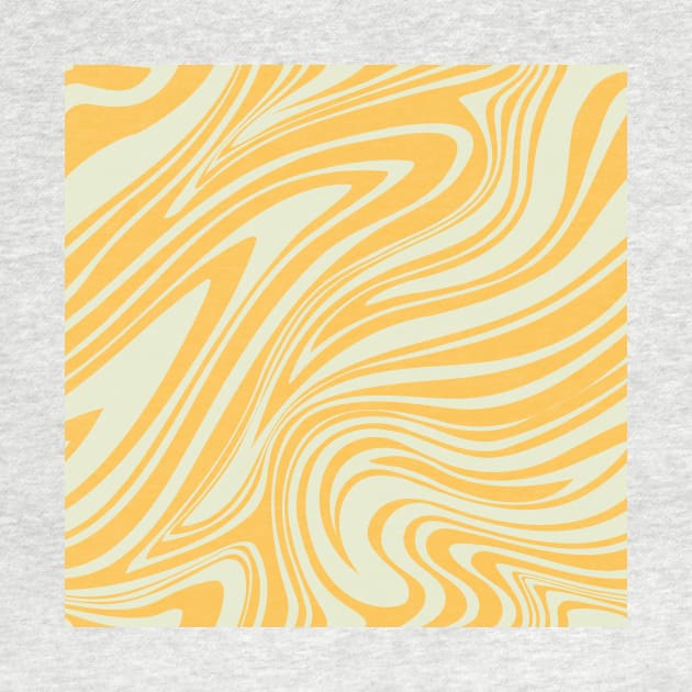 Groovy Swirling Liquid Pattern - Marigold by Charredsky